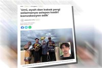 Laporan Sinar Harian berkaitan tiga sekeluarga maut dalam kemalangan di Kampung Sungai Lerek, Setiu.