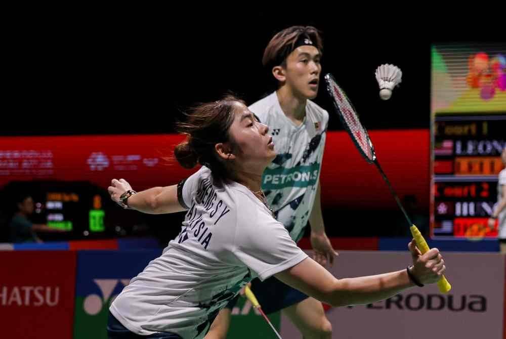 Su Yin (kiri) dan Pang Ron muncul naib juara Masters China 2024. Foto Agensi.