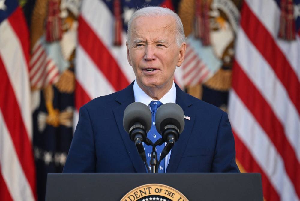 Joe Biden bercakap berkaitan perjanjian gencatan senjata untuk menamatkan pertempuran dengan pasukan pejuang Hizbullah di Lubnan. Foto AFP