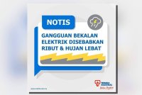 Susuan kejadian hujan lebat dan ribut sejak Selasa menyebabkan gangguan elektrik berlaku di beberapa kawasan melibatkan daerah Kota Bharu, Pasir Mas, Tumpat dan Bachok.