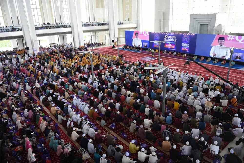 Majlis Khatam Tadabbur My #QuranTime menerima lebih 8 ribu peserta di Masjid Tuanku Mizan Zainal Abidin, Putrajaya, pada 8 Oktober 2022.