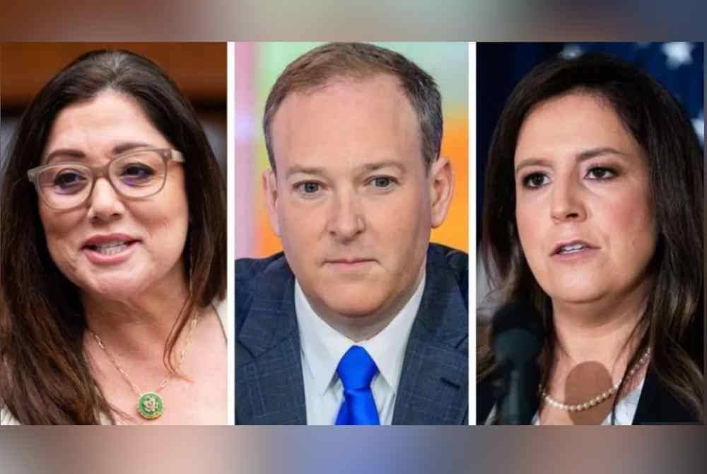 Dari kiri: Lori Chavez-Deremer, Lee Zeldin dan Elise Stefanik antara yang menerima ancaman tersebut. Foto Agensi