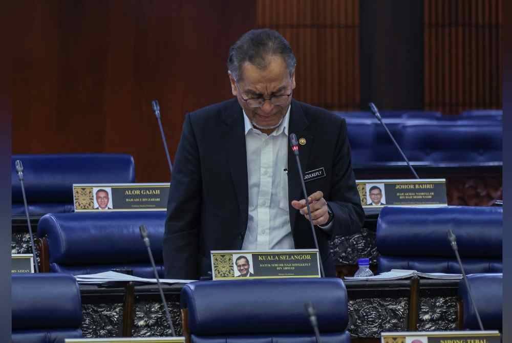 Dr Dzulkefly sebak ketika bercakap pada Sesi Penggulungan Peringkat Jawatankuasa Belanjawan 2025 pada Sidang Dewan Rakyat di Parlimen, pada Selasa. Foto Bernama