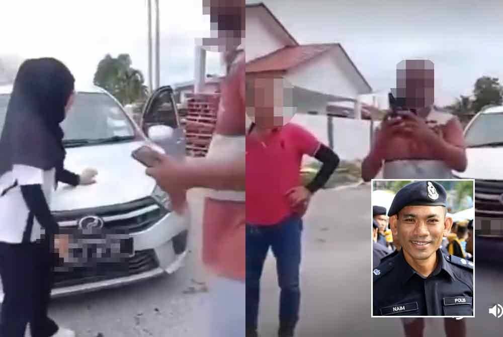 Video tular di media sosial kejadian kemalangan di Sungkai, Isnin lalu. Foto Ihsan pembaca, gambar kecil: Mohd Naim