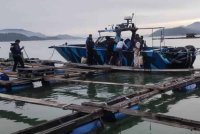 Op Sangkar yang dilaksanakan Maritim Malaysia di sekitar Pulau Pangkor, Lumut, pada Khamis. Foto Maritim Malaysia