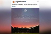 Hantaran Facebook rasmi kelab Manchester United pada Jumaat.