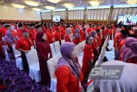 Ahli Bersatu yang hadir Perhimpunan Agung Tahunan (PAT) Bersatu di Pusat Konvensyen Ideal (IDCC) di sini pada Sabtu. FOTO SINAR HARIAN -ASRIL ASWANDI SHUKOR.