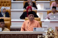 Saarani ketika membentangkan Belanjawan 2025 Negeri Perak pada Persidangan Dewan Undangan Negeri Perak di Bangunan Perak Darul Ridzuan pada Jumaat. Foto Bernama