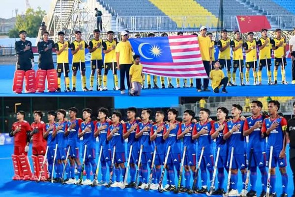 Skuad Young Tigers akan berdepan Bangladesh dalam perlawanan ketiga Kumpulan B Hoki Piala Remaja Asia pada Sabtu. Foto: Malaysia Hockey Confederation.