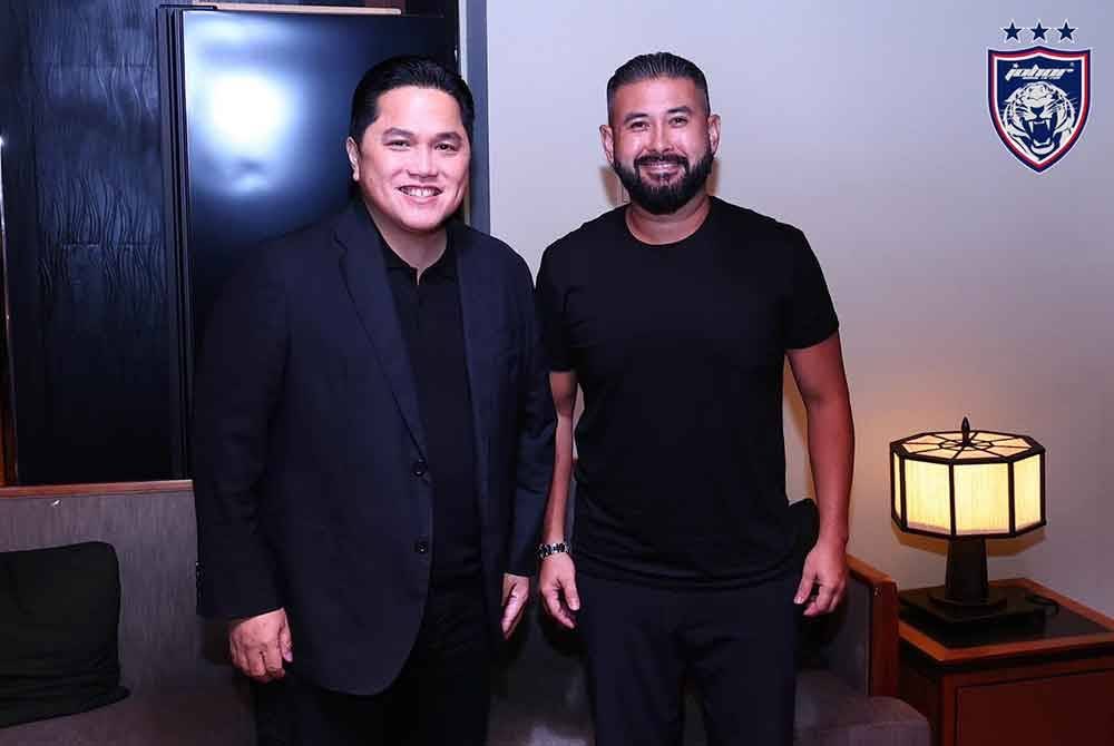 TMJ dan Erick (kiri) figura penting untuk projek bola sepak Asia Tenggara. Foto: JOHOR SOUTHERN TIGERS