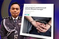 Raub Selamat. Laporan Sinar Harian berhubung tangkapan artis program realiti komedi kerana disyaki merogol