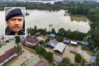 Limpahan Sungai Golok akibat hujan lebat di Tumpat dan Pasir Mas sejak seminggu lalu mengakibatkan akses penyeludupan menjadi lebih mudah. Gambar kecil: Mohd Yusoff