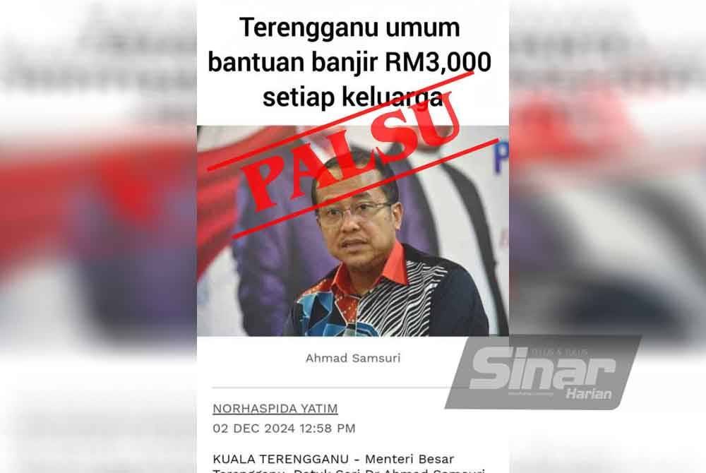 Tangkap layar tajuk artikel yang diubah menyebabkan ramai pembaca keliru.