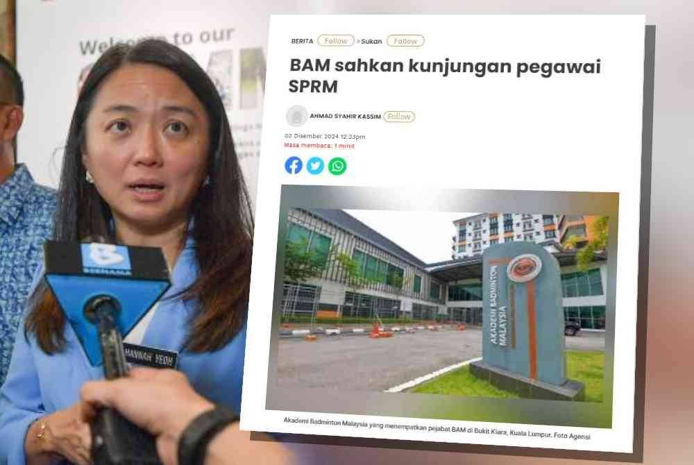 Hannah Yeoh. Laporan Sinar Harian berhubung pengesahan mengenai kunjungan pegawai SPRM ke BAM