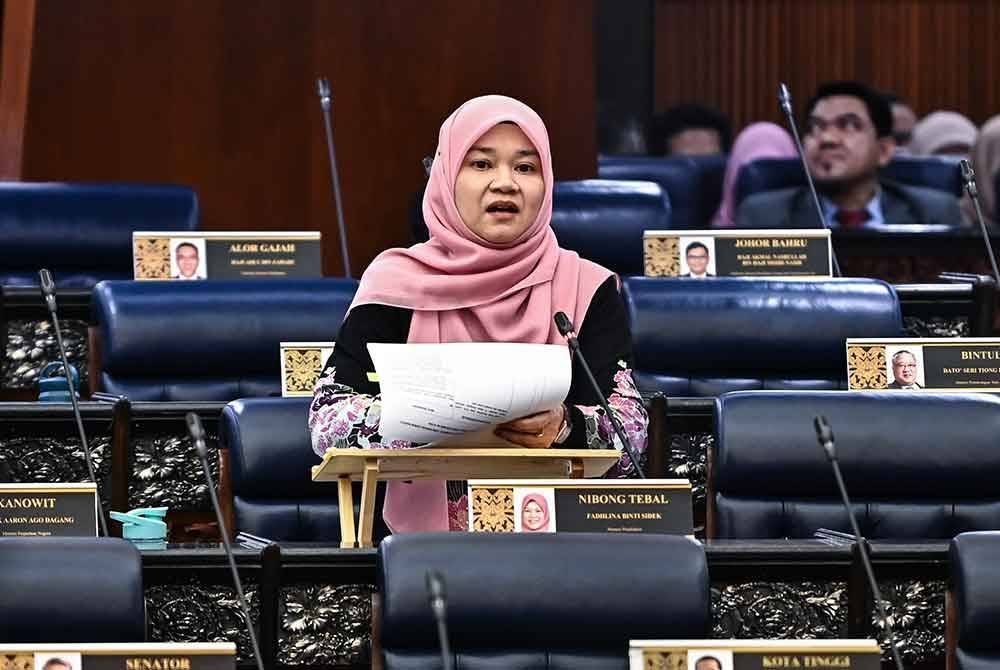 Fadhlina bercakap ketika sesi Penggulungan RUU Perbekalan 2025 Peringkat Jawatankuasa bagi KPM di Dewan Rakyat pada Selasa. Foto Jabatan Penerangan