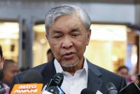 Ahmad Zahid yang juga Menteri Kemajuan Desa dan Wilayah ketika sidang media pada Majlis Perhimpunan Bulanan dan sambutan Hari Inovasi kementerian itu, hari ini. Foto Bernama