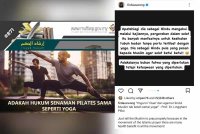 Pendakwah bebas, Firdaus Wong turut menasihati umat Islam tidak terlibat dengan senaman yoga yang mempunyai unsur ritual Hindu.