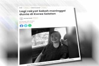 Laporan Sinar Harian berhubung kematian Olivia yang meninggal dunia di kediamannya di Hwamok-ri, wilayah Gyeongsang Utara, pada Rabu lalu.