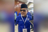 Tajuddin ketika ditemui sempena Sambutan Jubli Emas BN di Dewan Tun Razak 4 di Pusat Dagangan Dunia Kuala Lumpur (WTCKL) pada Sabtu.