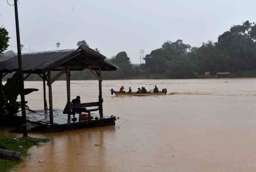 Hampir 19 kampung yang terletak dalam radius lima kilometer berhampiran Sungai Nenggiri dan Sungai Kelantan dijangka mengalami banjir bermula Selasa hingga Jumaat ini. Foto Bernama