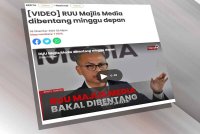 Laporan Sinar Harian berhubung RUU Majlis Media Malaysia yang akan dibentang minggu depan.