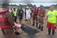 Mangsa ditemukan lemas di Sungai Kadamaian, Kampung Piasau, Kota Belud.