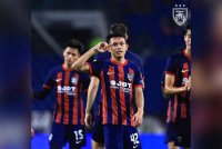 Ariff Aiman meraikan jaringan pada perlawanan berkenaan. Foto Facebook Johor Southern Tigers