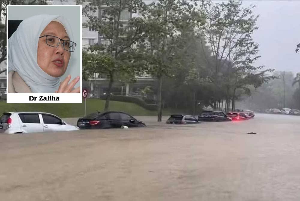 Dr Zaliha memaklumkan banjir kilat pada Ahad merupakan yang pertama berlaku di kawasan berkenaan berikutan taburan hujan tinggi iaitu tiga kali ganda daripada taburan hujan biasa.