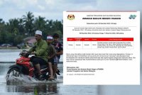 Risiko banjir dijangka berlaku di kawasan-kawasan rendah dalam lingkungan lima kilometer di sekitar Sungai Belat. Hebahan JPS mengenai amaran banjir di sembilan kawasan di Kuantan. Foto FB JPS