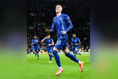 Palmer mencetak dua gol buat Chelsea semasa kunjungan ke Stadium Tottenham Hotspur dalam aksi Liga Perdana Inggeris. Foto Agensi