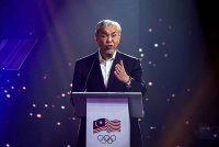 Ahmad Zahid berucap pada Malam Anugerah Majlis Olimpik Malaysia (MOM) ke- 27, pada Rabu. Foto Bernama