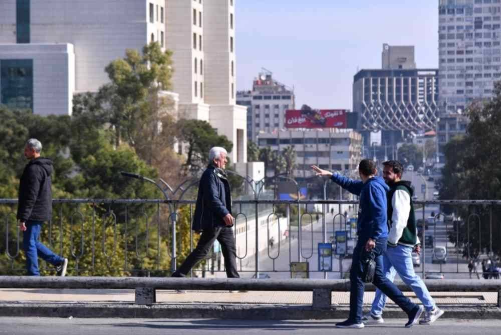 Orang ramai berjalan di Damascus, Syria pada Selasa. Foto Xinhua