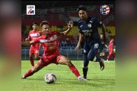 Mukhairi Ajmal antara penjaring gol buat Selangor ketika berdepan Kelantan Darul Naim di Petaling Jaya. Foto MFL