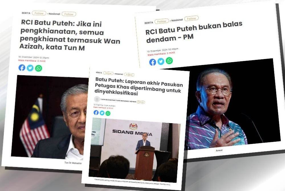 Laporan Sinar Harian berhubung RCI Batu Puteh.