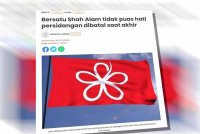 Laporan Sinar Harian berkenaan dakwaan pembubaran Bersatu Bahagian Shah Alam.