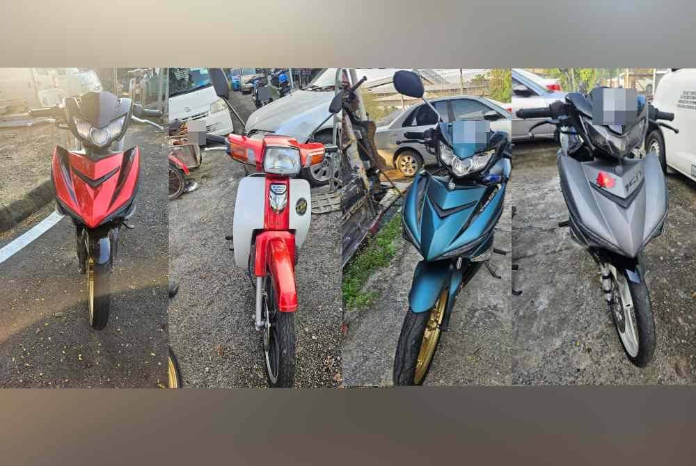 Antara motosikal yang dirampas.