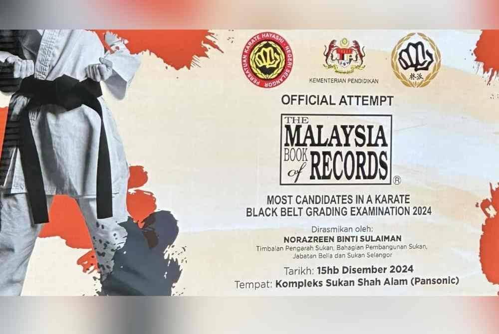 Persatuan Karate Hayashi-Ha Selangor menerima pengiktirafan daripada MBOR untuk jumlah calon paling ramai dalam peperiksaan penggredan tali pinggang hitam karate.