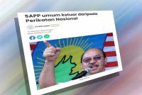 Laporan Sinar Harian pada Sabtu mengenai SAPP umum keluar daripada PN. 