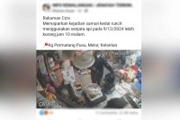 Tular di media sosial, seorang peniaga kedai runcit berdepan detik cemas selepas disamun menggunakan pistol dalam kejadian di Kampung Permatang Pusu, Melor, Kota Bharu pada 9 Disember lalu.