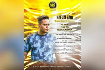 Nafuzi dilantik kemudi skuad Harimau Muda