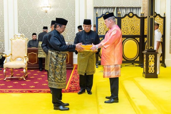 Musa pada Istiadat Pengurniaan Surat Cara Pelantikan Yang di-Pertua Negeri Sabah di Istana Negara pada Selasa. Foto Bernama