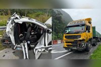 Kesan pelanggaran itu menyebabkan pemandu Proton X50 mengalami kecederaan di bahagian kepala manakala penumpang hadapan cedera ringan.