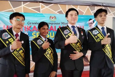 Duta Sahsiah SMK Mutiara Rini, Johor Bahru tekad laksana tanggungjawab sebaik mungkin.