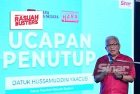 Hussamuddin ketika menyampaikan ucapan penutup forum khas Bicara Bina Negara bertajuk Keluarga: Benteng Utama, Perangi Rasuah sempena Hari Antirasuah Antarabangsa (HARA) 2024, bertempat di Kompleks Kumpulan Karangkraf, di sini pada Khamis. FOTO SINAR HARIAN/ ASRIL ASWANDI SHUKOR.