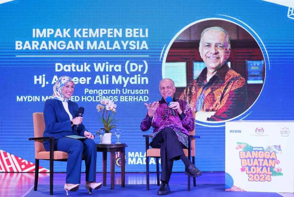 Ameer Ali ketika menjadi panel pada &#039;Seminar Bangga Buatan Local&#039; sempena &#039;Kempen Beli Barangan Buatan Malaysia 2024 (KBBM)&#039; di sini pada Jumaat.