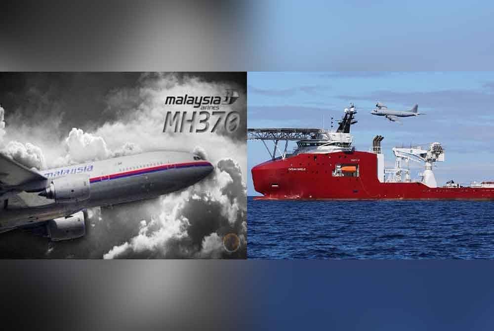 Selepas 10 tahun kehilangan pesawat Malaysia Airlines MH370, petanda baharu menyusul apabila penyelidik Britain mengesan isyarat yang mungkin membawa kepada penemuan pesawat berkenaan.Gambar hiasan (Gambar kanan: Kapal Ocean Infinity yang dilengkapi peralatan robotik canggih. Operasi pencarian baharu MH370 dijangka dimulakan awal tahun 2025.)