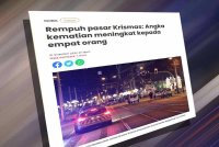 Laporan Sinar Harian berhubung insiden rempuhan pasar Krismas.