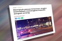 Laporan Sinar Harian berhubung insiden rempuhan pasar Krismas di bandar Magdeburg, Jerman.