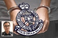 Polis menahan seorang lelaki dan menyelamatkan dua pengemis OKU warga China di Johor Bahru. (Gambar kecil: Balveer Singh) Gambar hiasan