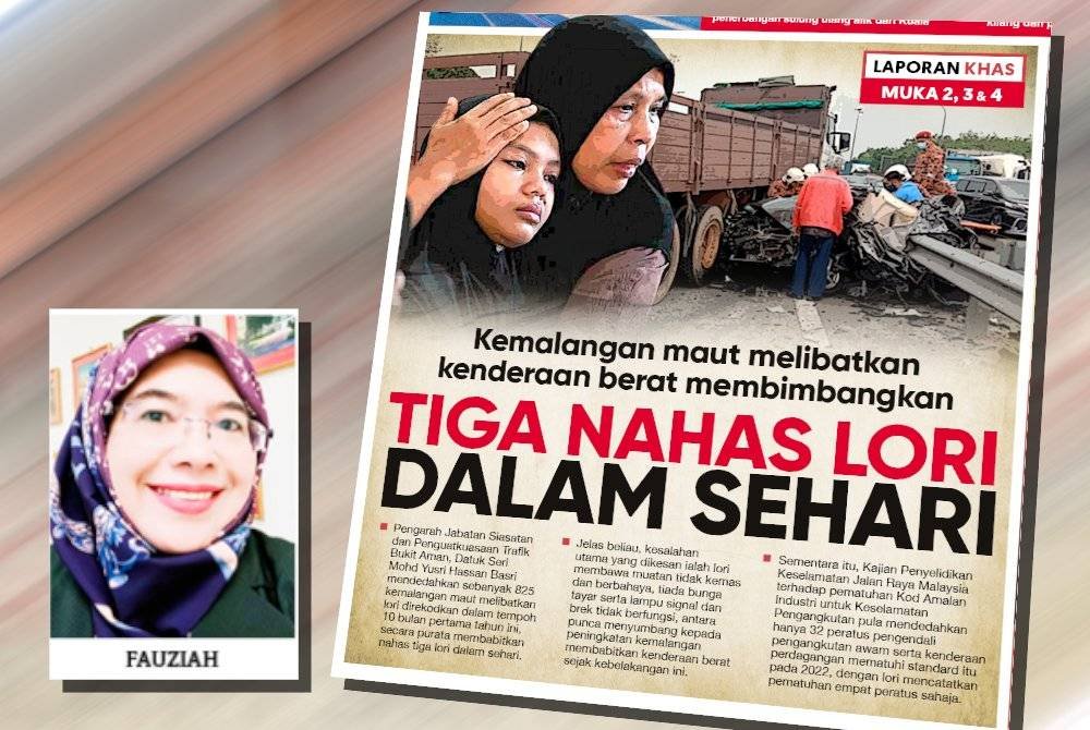 Laporan muka depan Sinar Harian pada Selasa. Gambar kecil: Dr Fauziah